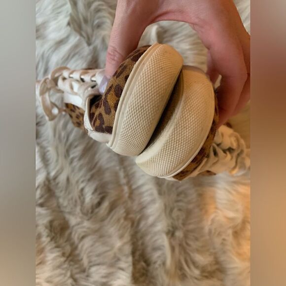 Nature Breeze Dale Leopard Print Lace Up Platform Sneaker Size 6.5 - Picture 9 of 13